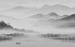 简约 中式灰色山水 TiF分层