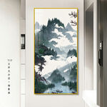 抽象玄关山水画