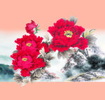 工笔画 牡丹