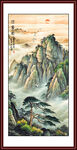 迎客松山水画