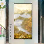 走廊山水画