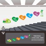 医院楼梯楼道展板海报标语文化墙