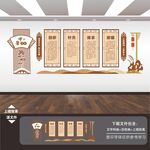 传统中医养生馆文化墙展板
