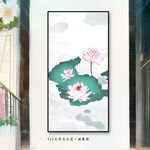 荷花抽象画