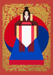 传统韩国民族服饰海报