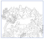 白描黄牛