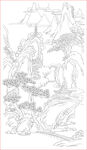 白描山水
