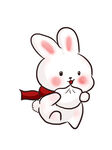 手绘动漫卡通可爱兔年小白兔