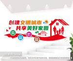 文明创建文明城市社区文化墙