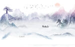 山水背景 