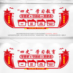 四史学习教育展板