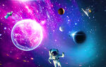宇宙星空直播背景