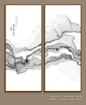 水墨线条山水画