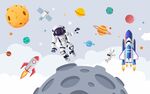 星空飞船宇航员图片