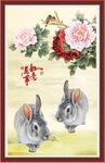 国画兔子