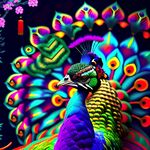 孔雀插画