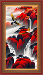 竖幅山水画