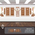 新中式中国风传统中医文化墙展板