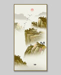 金色山水画