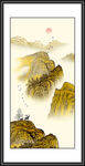 金色山水画