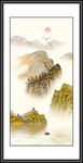 金色山水画
