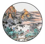 圆形山水画