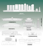 常熟地标建筑剪影