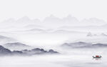 新款 最新山水墙画 tif分层