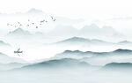 最新 中式新款山水 tif分层