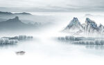 大气 高档山水墙画 Tif分层