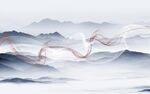 意境 客厅最新山水 TIF分层