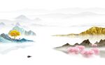 大气 中式新款山水 tIf分层