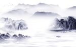 新款 高端山水墙画 tif分层