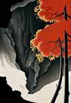 水墨风山水风景装饰画