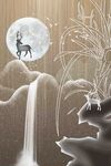 现代抽象肌理星空装饰画 