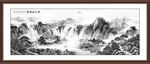 国画水墨山水画 新中式山水画