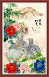 国画兔子