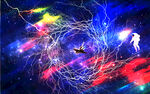 闪电星空宇宙太空
