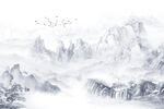 简约山水背景墙