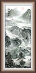 竖幅山水画
