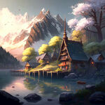 湖边小屋