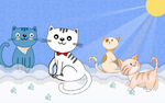 卡通可爱猫咪壁纸