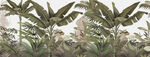 高清手绘芭蕉树背景墙