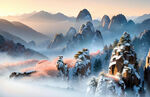 黄山雪景