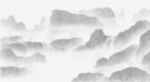 圆点激光镂空山水画
