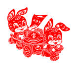 兔年窗花剪纸 