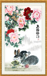 国画兔子