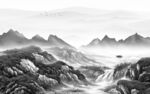 大气 中式灰色山水 TIf分层