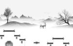 现代 最新灰色山水 Tif分层