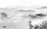 极简 沙发灰色山水 tIf分层